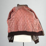 1950s Men's Horsehide Leather Jacket with a zip Front