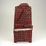 1950s Mens Deadstock Red Plaid Flannel Shirt