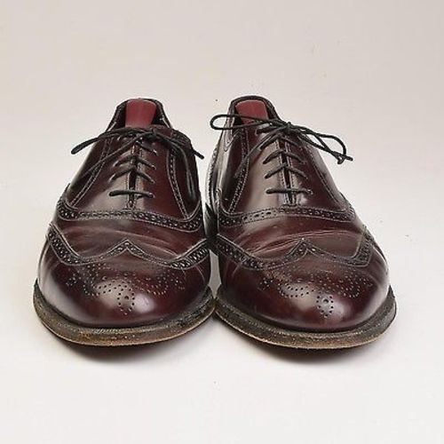1980s Mens Leather Wingtip Oxford Shoes