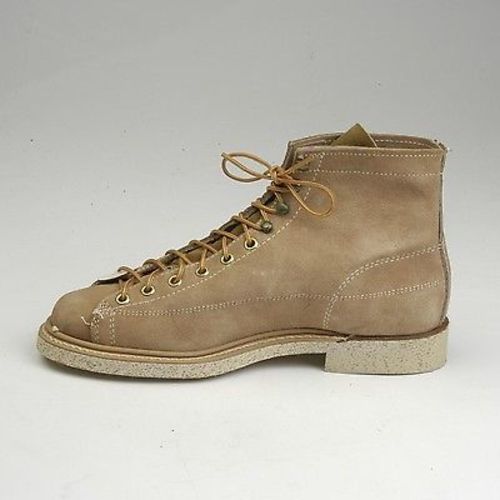 Deadstock 1960s Men's Tan Leather Monkey Boots Workwear