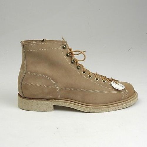 Deadstock 1960s Men's Tan Leather Monkey Boots Workwear