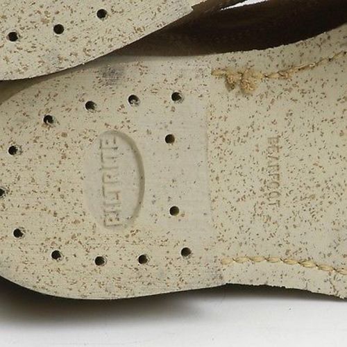 1960s Mens Tan Leather Split Hide Work Boots