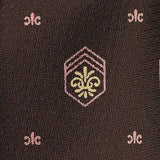 1950s Silk Brown Pink Crest Necktie