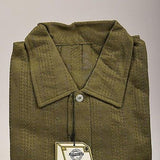 1950s Mens Deadstock Olive Green Pull Over Shirt