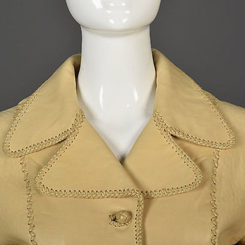 1970s North Beach Leather Skirt Suit with a Whipstitch Blazer