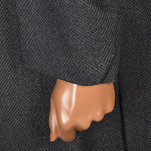 1950s Men's Gray Wool Coat with Velvet Collar