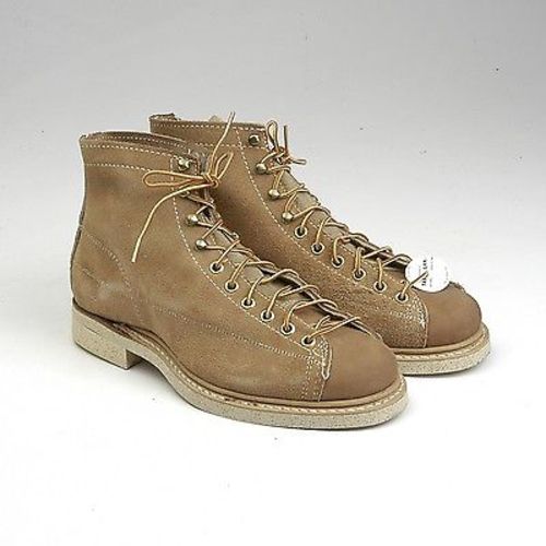 Deadstock 1960s Men's Tan Leather Monkey Boots Workwear