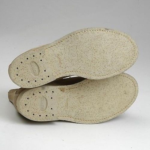 1960s Mens Tan Leather Split Hide Work Boots