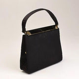 1950s Black Peep Toe and Purse Set