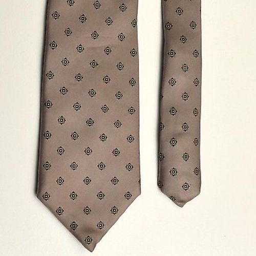 1960s Tan Khaki Silk Classic Business Necktie