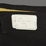 36x37 Mens 50s NOS VTG Deadstock Pants Black Wool Flat Front Unhemmed Tall Long