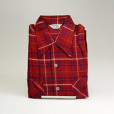 1940s Mens Deadstock Red and Blue Plaid Shirt