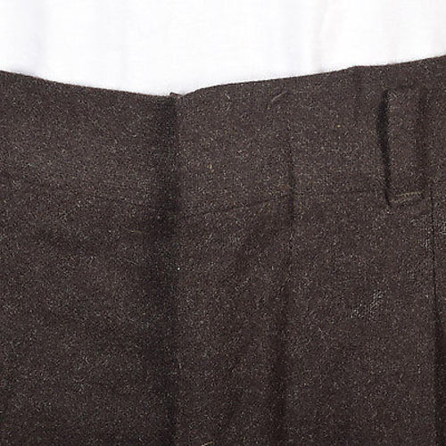 36 x 36 Mens NOS VTG Wool Pants Italy Made Dark Brown Pleated Front