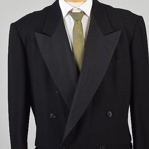 1940s Men's Peak Lapel Tuxedo Jacket