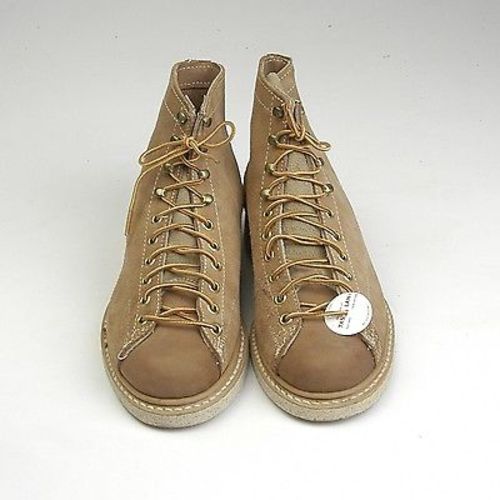 Deadstock 1960s Men's Tan Leather Monkey Boots Workwear