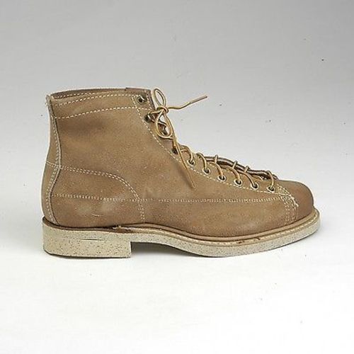 Deadstock 1960s Men's Tan Leather Monkey Boots Workwear