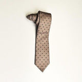 1960s Tan Khaki Silk Classic Business Necktie