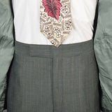 1970s Mens Two Piece Suit in Green Sharkskin