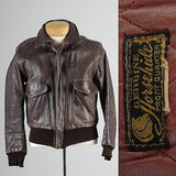 1950s Men's Horsehide Leather Jacket with a zip Front