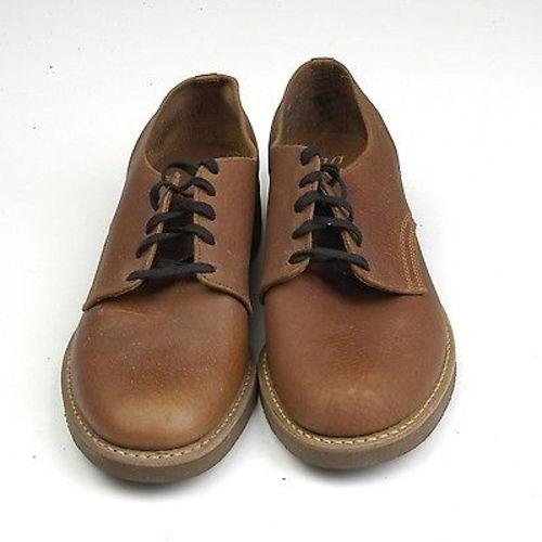 1960s Mens Deadstock Brown Leather Oxford Shoes