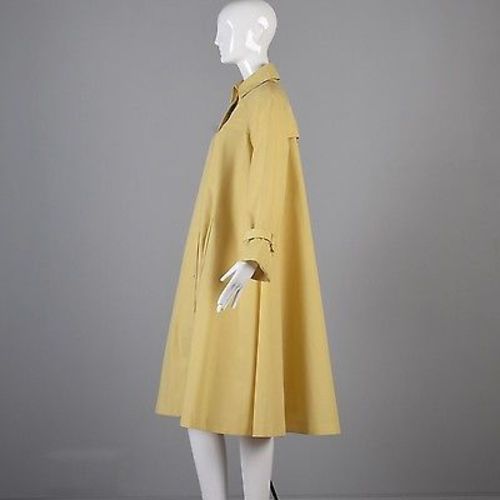 1980s Diane Von Furstenberg Yellow Swing Coat with Belt