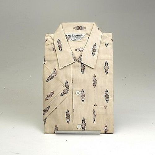 1950s Mens Deadstock Shirt with Loop Collar