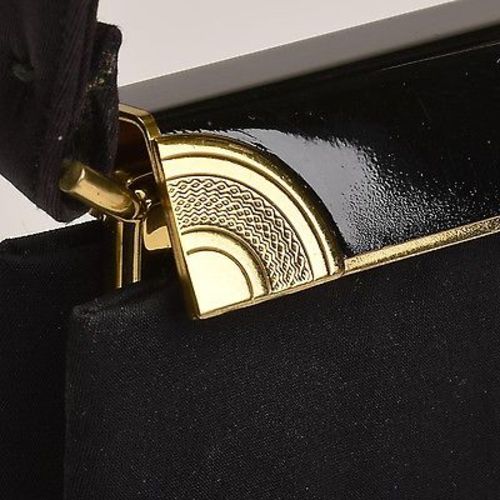 1950s Black Peep Toe and Purse Set