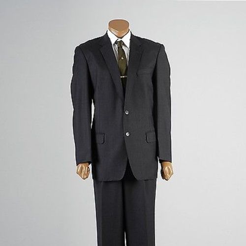 1960s Men's Bespoke Two Piece Winter Suit in  Blue & Gray