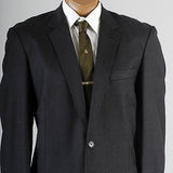 1960s Men's Bespoke Two Piece Winter Suit in  Blue & Gray