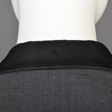 1990s Jean Paul Gaultier Classique Black Mini Skirt Suit with a Tuxedo Style Jacket