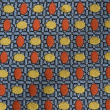 1960s Blue Orange Yellow Geometric Necktie
