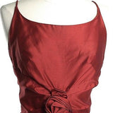 1960s Orange Cocktail Dress with Ruffle Skirt