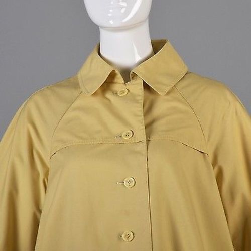 1980s Diane Von Furstenberg Yellow Swing Coat with Belt