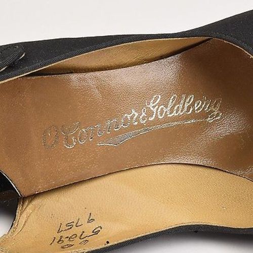 1950s Black Peep Toe and Purse Set