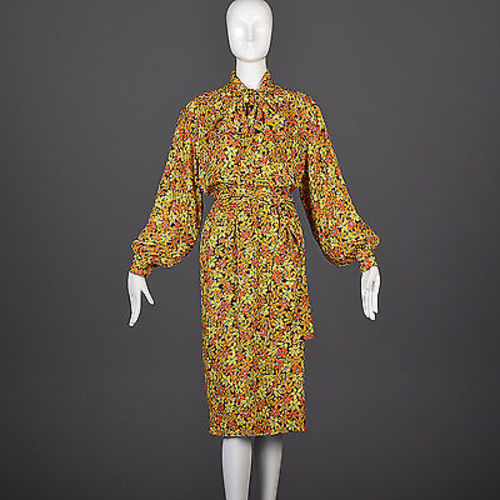 Yves Saint Laurent Rive Gauche Silk Separates in a Daisy Print