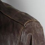1950s Men's Horsehide Leather Jacket with a zip Front