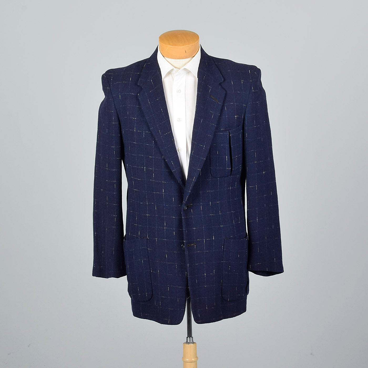 1950s Navy Blue Atomic Fleck Jacket