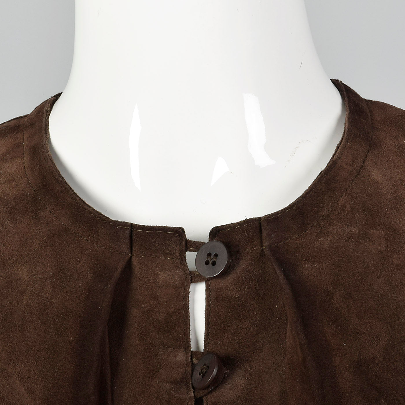 1990s Giorgio Armani Brown Suede Dress