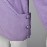 1980s Bernard Perris Lavender Wrap Coat