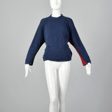 Mediym Gianfranco Ferre 1980s Blue Angora Sweater