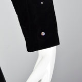 1980s Bill Blass Black Evening Dress with Rhinestones