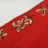 1950s Red Sweater with Metal Thread Trim