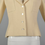 Medium Chanel 1990s Cream Wool Jacket