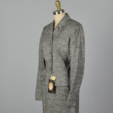 1950s Deadstock Atomic Fleck Gray Skirt Suit