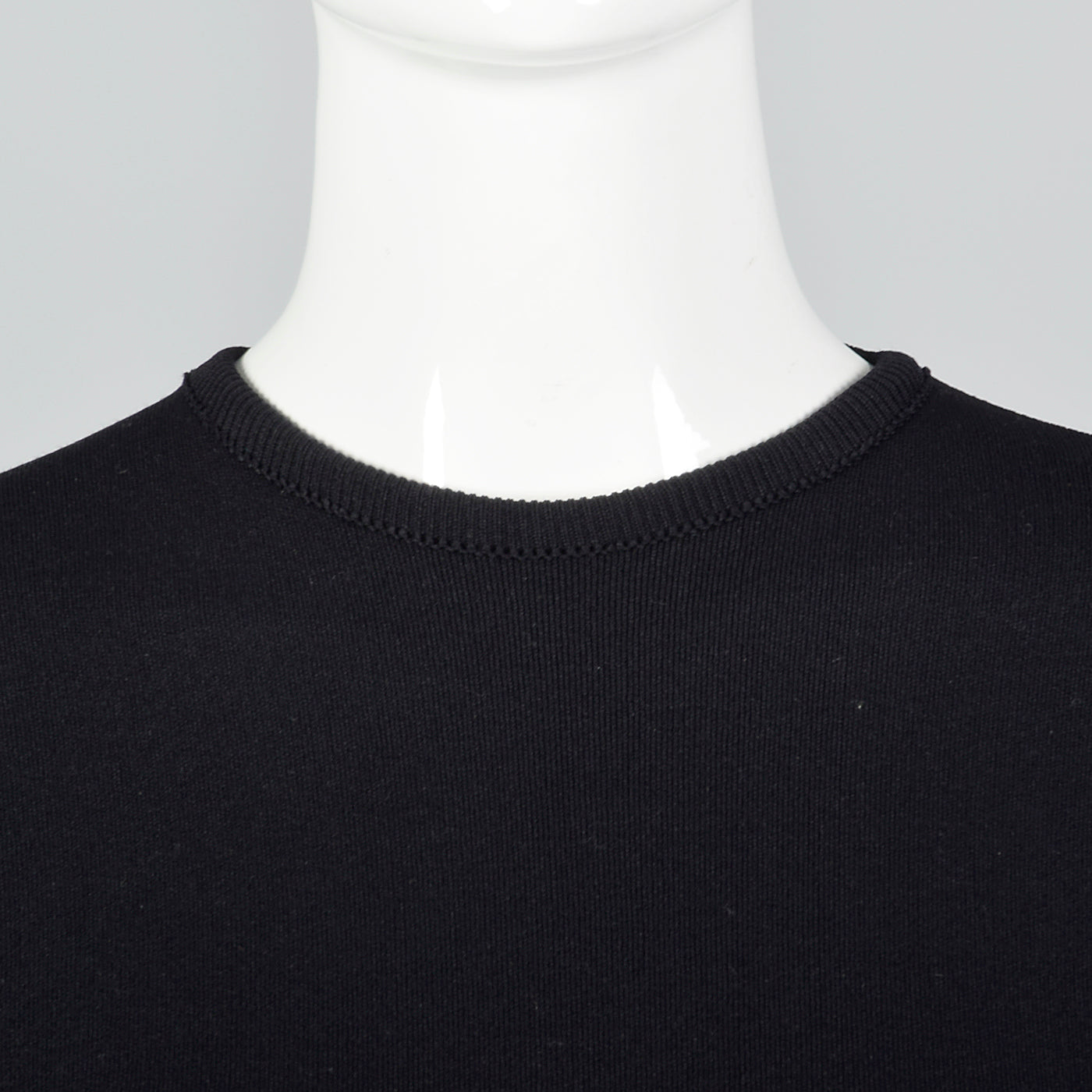 1960s Deadstock Black Nylon Knit Sweater