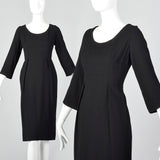 1970s Geoffrey Beene Black Pencil Dress