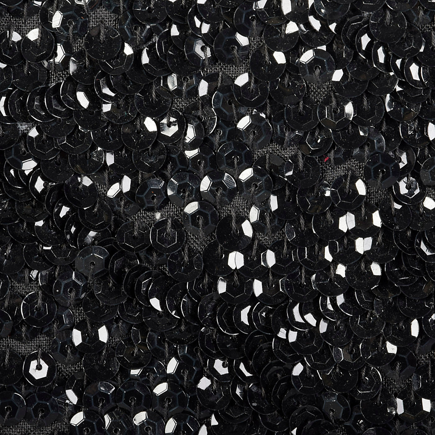 1960s Black Sequin Top with Scalloped Hem