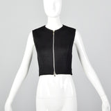 1980s Claude Montana Quilted Black Vest