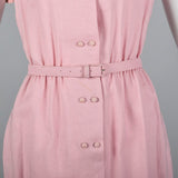 1960s Deadstock Pink Linen Dress