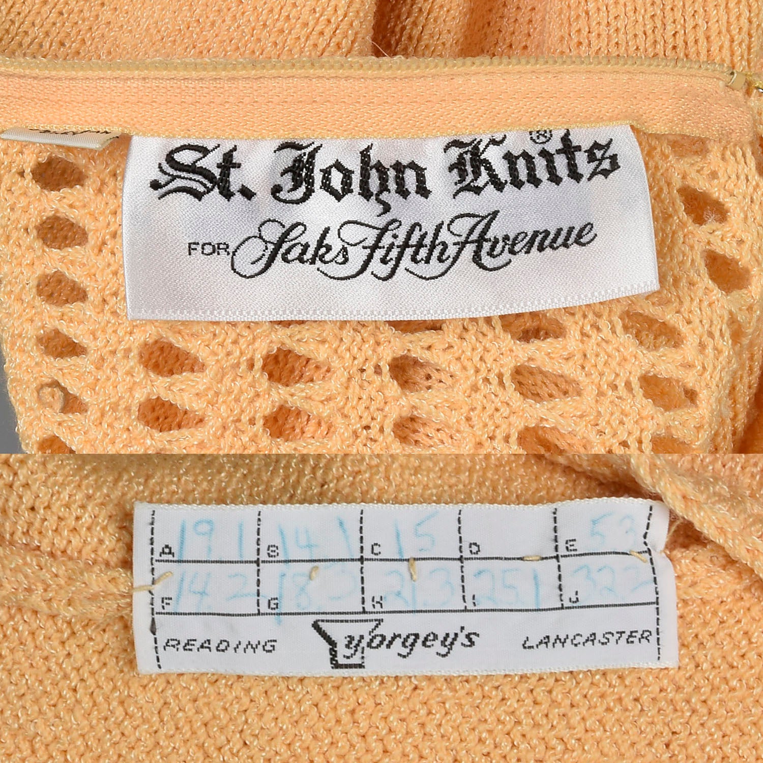 Small St John Knit Dress Orange Sherbet Sheer Casual Short Sleeve